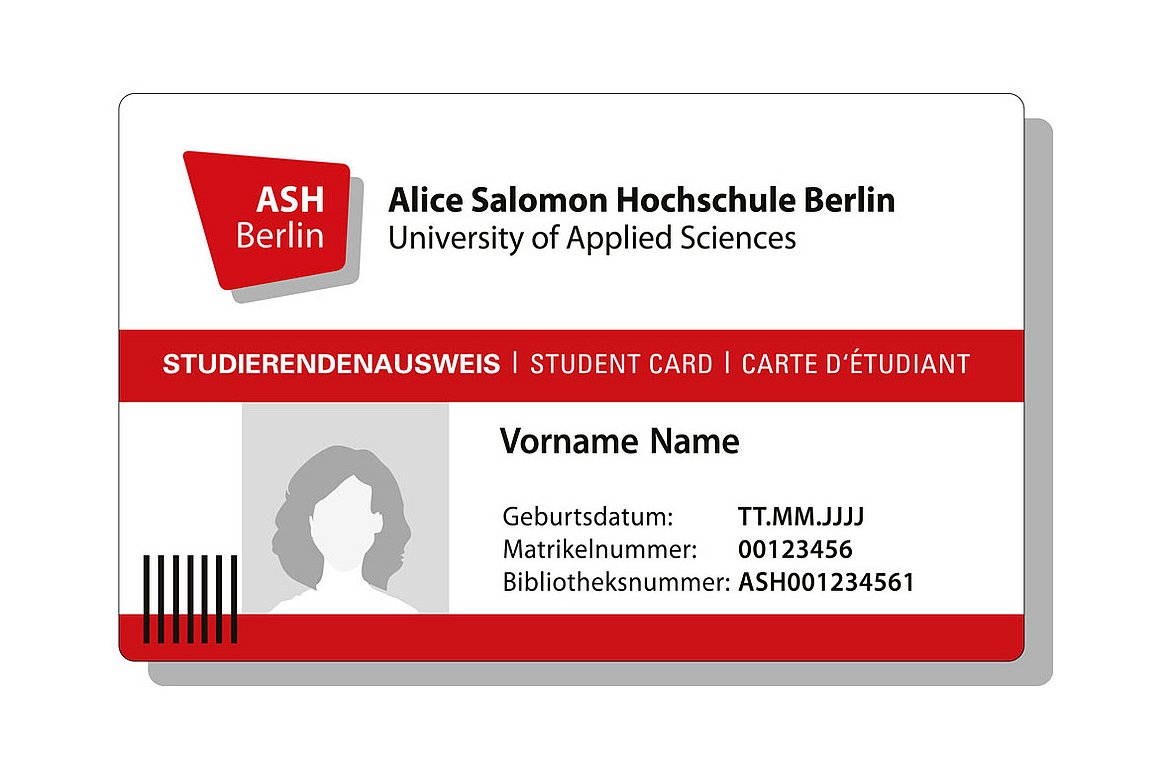 Auf dem Bild ist ein Musterexemplar der ASH-Campuscard zu sehen. 