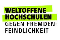 Banner "Weltoffene Hochschule - Gegen Fremdenfeindlichkeit"