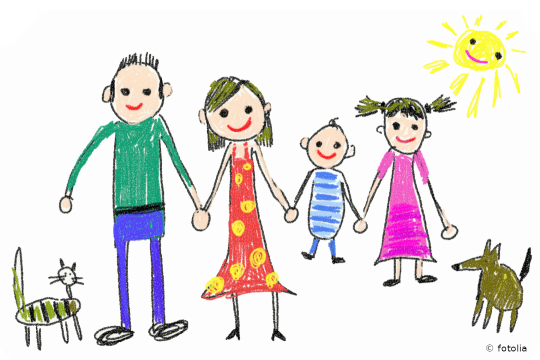 Zeichnung einer Familie