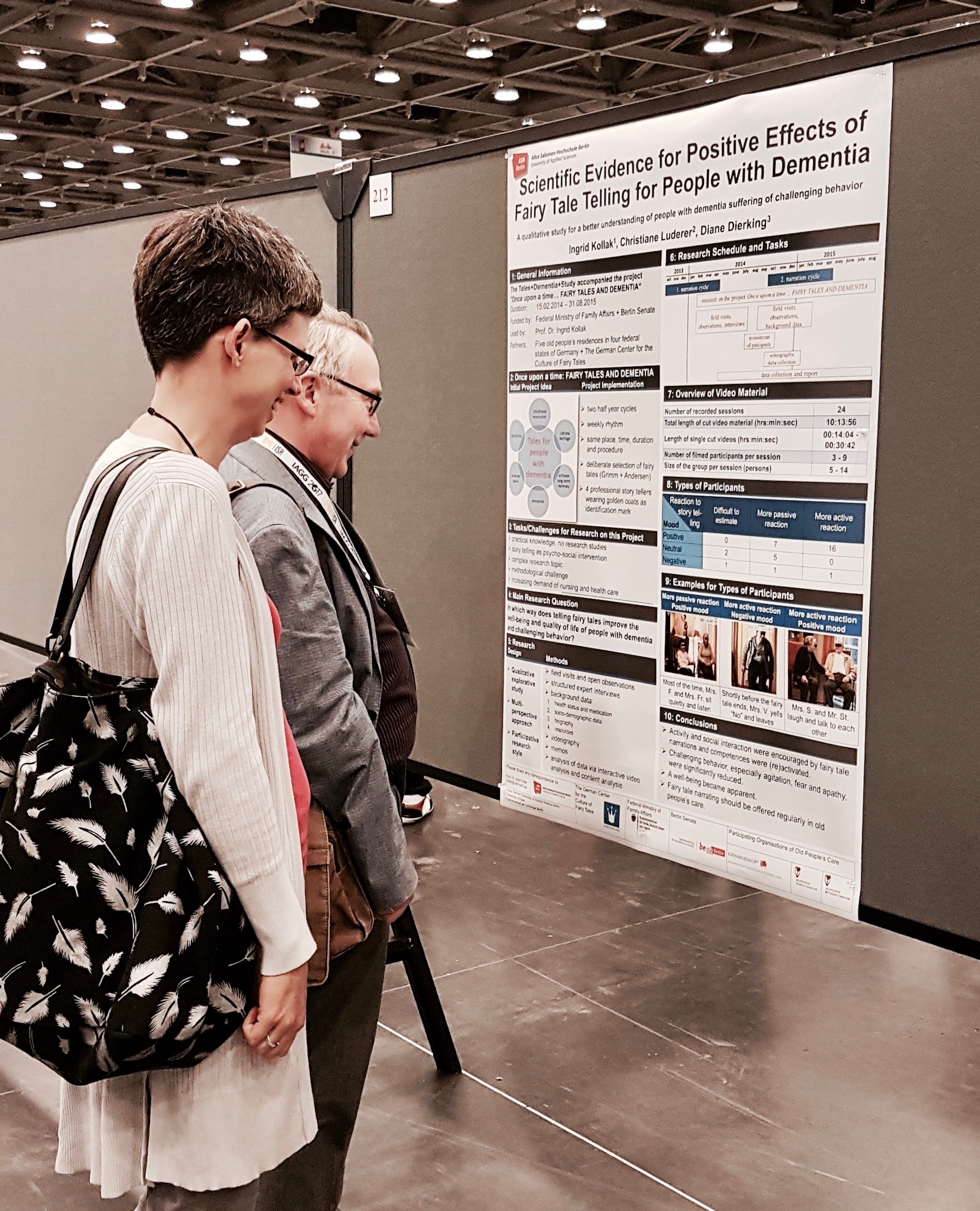 Posterpräsentation auf dem IAGG Kongress 2017 in San Francisco zur wissenschaftlichen Begleitstudie zum Modellprojekt "Es war einmal... MÄRCHEN UND DEMENZ" (Team Prof. Dr. Ingrid Kollak).