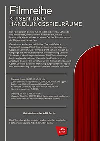 Erste Seite des Posters zu der Veranstaltung. Darauf sind die hier in der Beschreibung zu lesenden Informationen aufgeführt. 