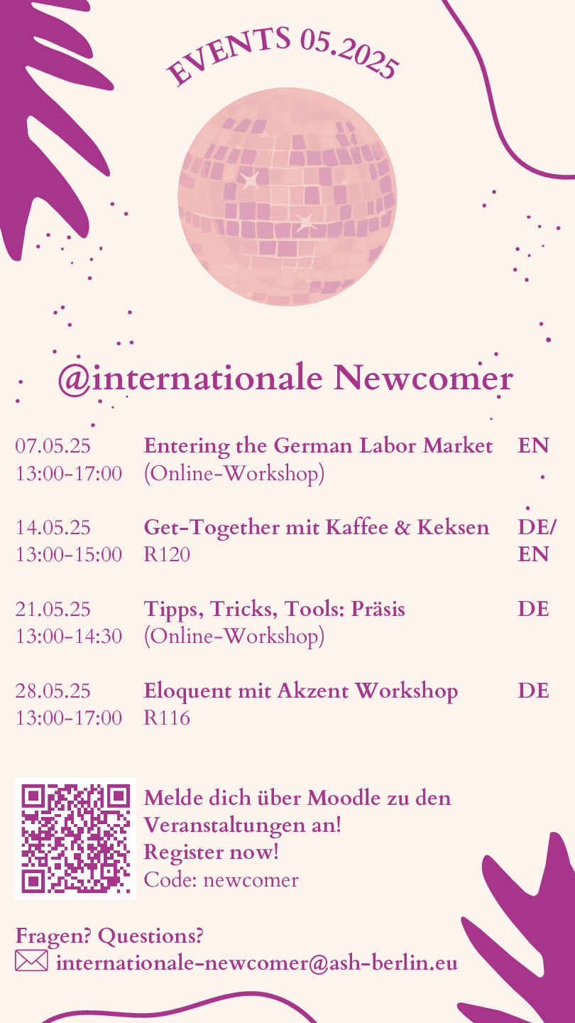Events for international newcomers in May