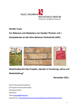 Abschlussbericht des Projekts „Gender in Forschung,  Lehre und  Weiterbildung“ 
