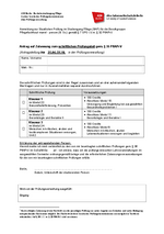 Antrag schriftliche staatliche Modulprüfung in Pflege