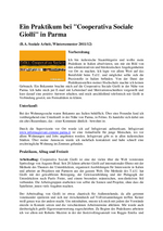 Cooperativa Sociale Giolli, Parma