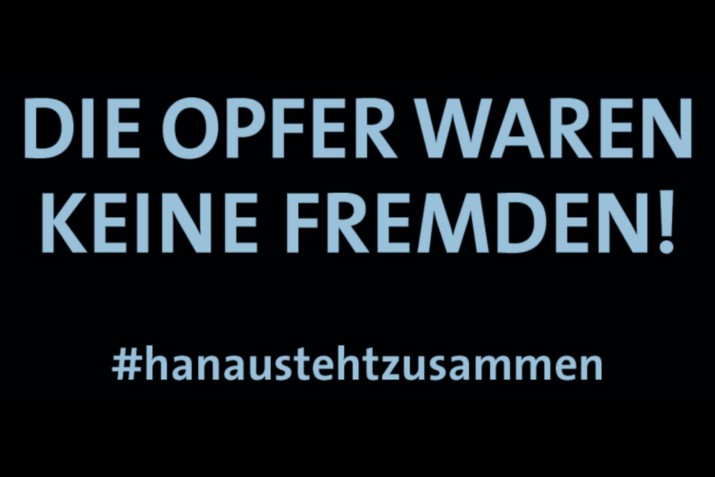 Plakat zur Gedenkveranstaltung in Hanau