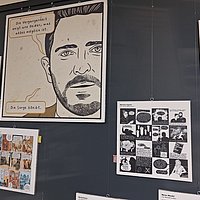 Foto von der Ausstellung im Neubau der ASH Berlin