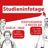 Banner Einladung Studieninfotage am 9. und 10. Juni 2026