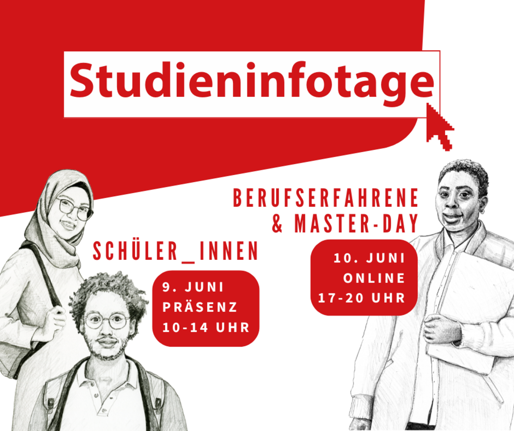 Banner Einladung Studieninfotage am 9. und 10. Juni 2026