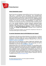Informationsblatt Datenbanken Informationsblatt Datenbanken