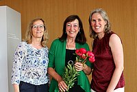 [Translate to Englisch:] Theda Borde (Mitte) mit den Prorektorinnen Anja Voss und Gesine Bär