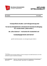 Studien- und Prüfungsordnung (SPO) für den berufsbegleitenden onlinebasierten Bachelorstudiengang BASA-online an der ASH Berlin