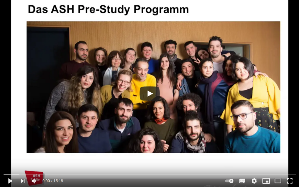 A video link to the presentation of the ASH Pre-Study Program (in German)