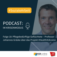 Foto von Prof Gräske mit Schrift Podcast im Krisenmodus 