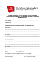 Antrag auf Änderung des Titels