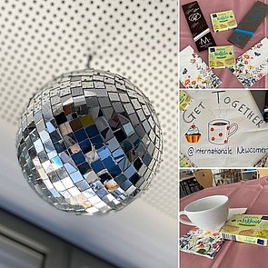 Get-Together for international newcomers with disco ball