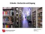 E-Books - Recherche und Zugang
