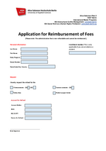 Application for Reimbursement of Fees Form 