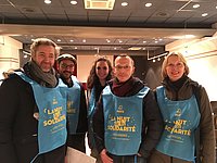 Das Team von Susanne Gerull bei der Wohnungslosenzählug in Paris