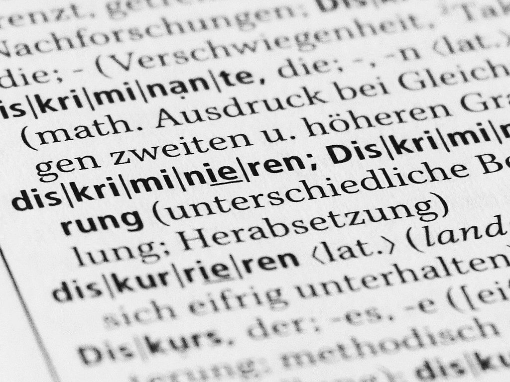 Foto des Wortes "diskriminieren" im Lexikon