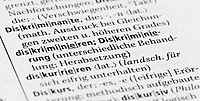 Foto des Wortes "diskriminieren" im Lexikon