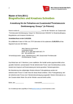 Anmeldeformular Zusatzmodul WiSe 26/27 Formbewusste Denkbewegung