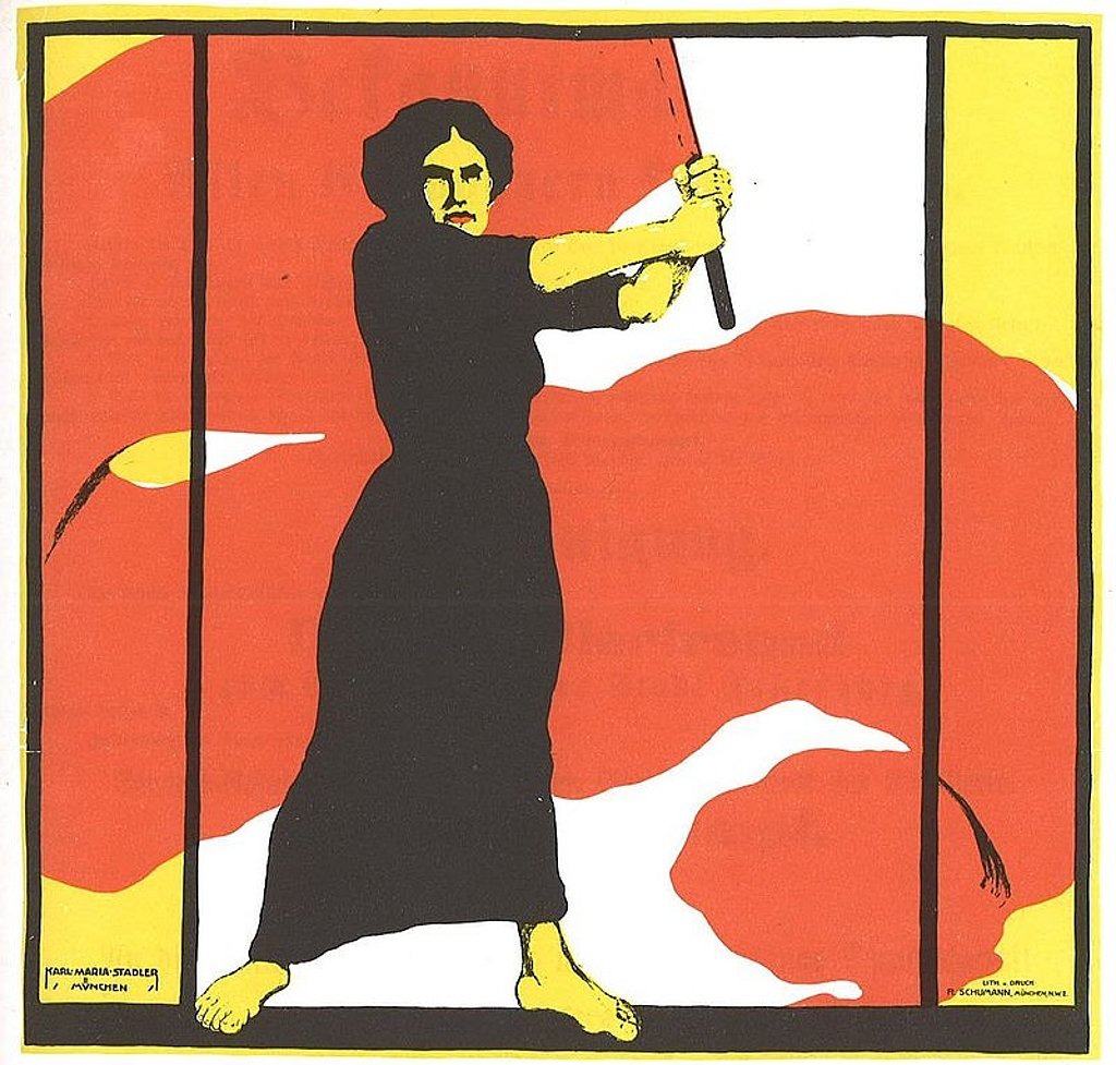 Illustration Frauentag 1914 - Heraus mit dem Frauenwahlrecht