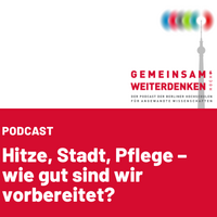 Text-Slide auf der steht "Hitze, Stadt, Pflege - wie gut sind wir vorbereitet?"