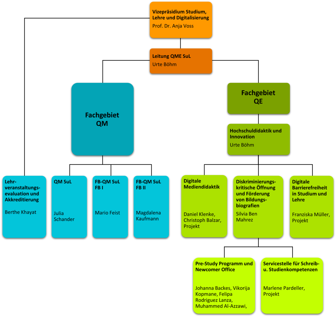 Organigramm der Abteilung