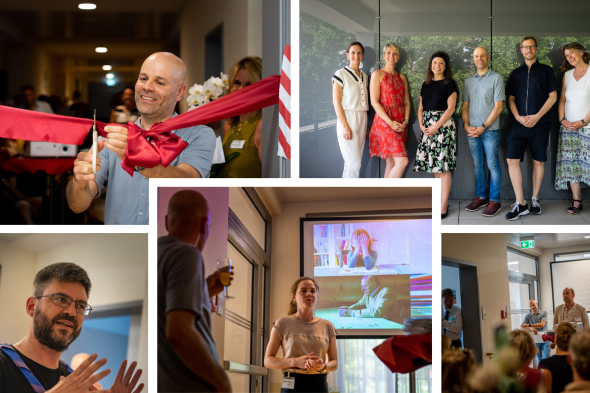 Collage aus Bilder der Eröffnungsfeier des Gründer*innenzentrums der ASH Berlin