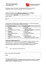 Antrag schriftliche staatliche Modulprüfung in Pflege