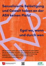 Plakat Flyer zum Schutzkonzept gegen sexualisierte Diskriminierung und Gewalt (de)