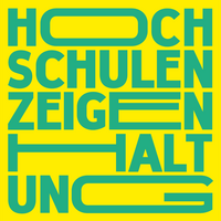 Stilisierter Text: Hochschulen zeigen Haltung