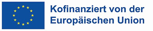 Europaflagge, Kofinanziert von der Europäischen Union
