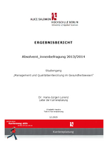 Ergebnisbericht M.Sc. Management und Qualitätsentwicklung im Gesundheitswesen