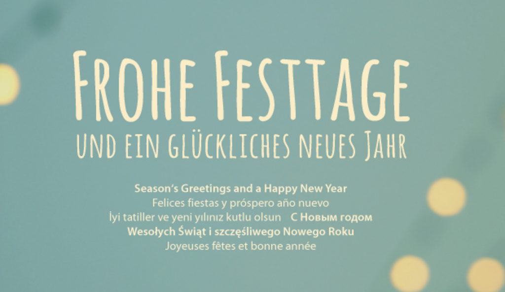 Karte Frohe Festtage