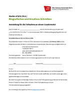 Anmeldeformular Zusatzmodul SoSe2026