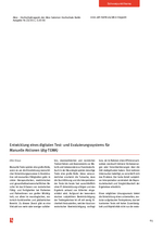 Entwicklung eines digitalen Testt und Evaluierungssystems für Manuelle Aktionen