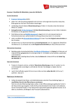 Checkliste Erasmus+ Fort- und Weiterbildung