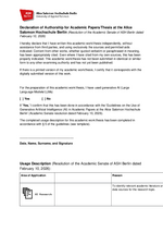 AI Declaration of Authorship for Thesis and Project