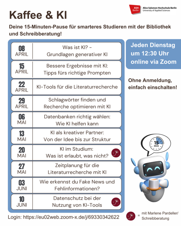 Termine der KI Coffee Lectures