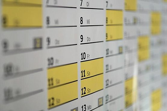 Bild zeigt einen Kalender