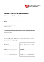 Antrag auf Leihfristverlängerung bei Masterarbeit