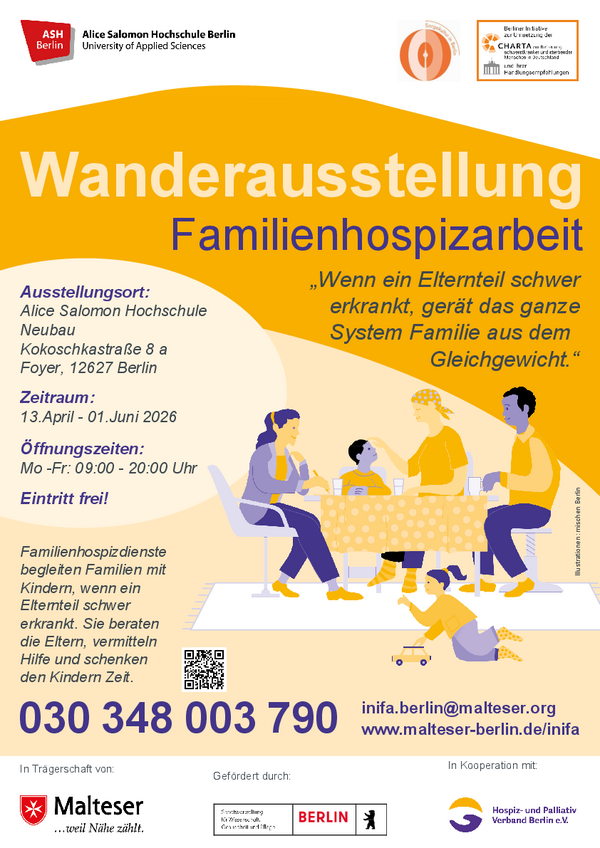 Plakat zur Wanderausstellung "Familienhospizarbeit"