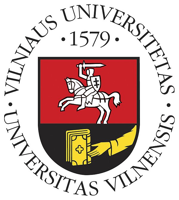 Das Logo der Vilniaus Universität.