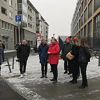 ASH-Prorektorin Prof. Dr. Gesine Bär im Gespräch mit Bundesbauministerin Klara Geywitz