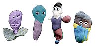 Four different MINIMAs (Hellersdorf mascots)