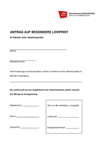 Antrag auf Leihfristverlängerung bei Bachelorarbeit