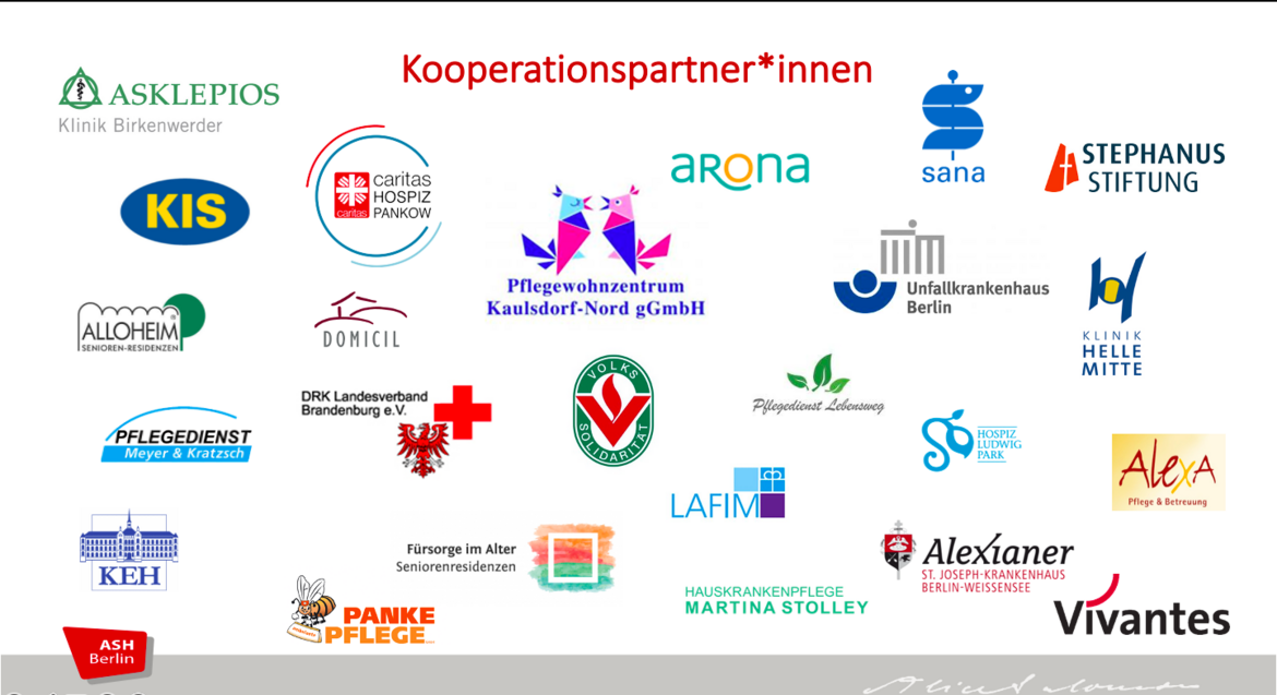 Darstellung der Logos von Kooperationseinrichtungen der ASH Berlin