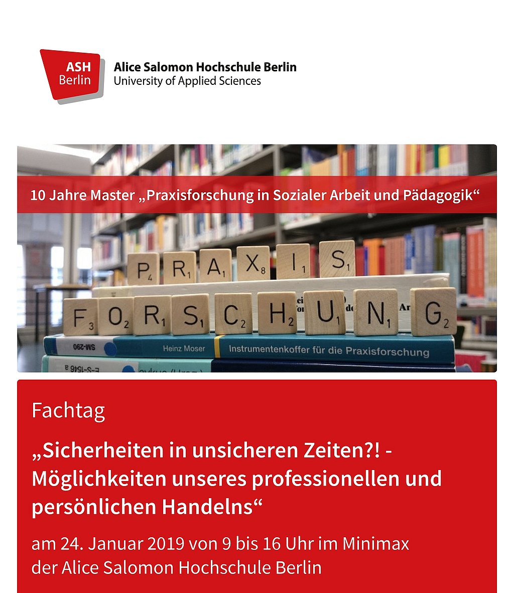 Plakat für den Fachtag Sicherheiten in unsicheren Zeiten Möglichkeiten unseres professionellen und persönlichen Handelns